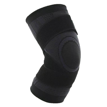 3D Weaving Knee Brace Breathable Sleeve Support Running Jogging Joint Pain Leg Black - Black-M