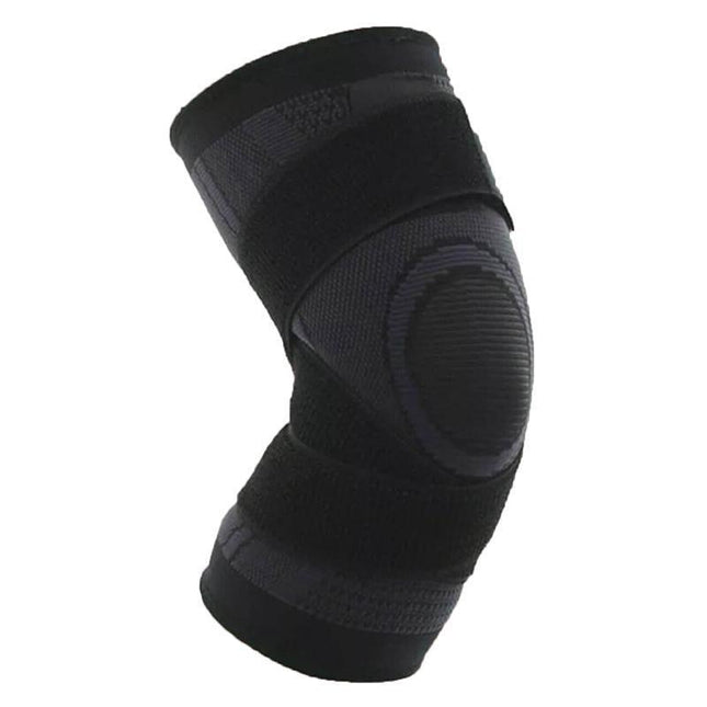 3D Weaving Knee Brace Breathable Sleeve Support Running Jogging Joint Pain Leg Black - Black-XXL
