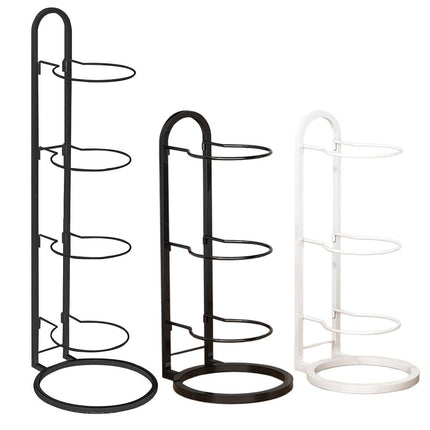 3/4Tier Basketball Stand Ball Organizer Storage Rack Basketball Equipment Holder - Black-3 Layers