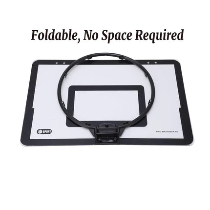 Wall Mounted Foldable Basketball Stand Indoor Outdoor Hoop Frame for Young Players