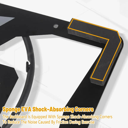 Wall Mounted Foldable Basketball Stand Indoor Outdoor Hoop Frame for Young Players