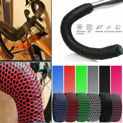 2X Thick Bicycle Handlebar Tape Bar Drop Wrap Mtb Road Bike Anti-Slip Punch - Green