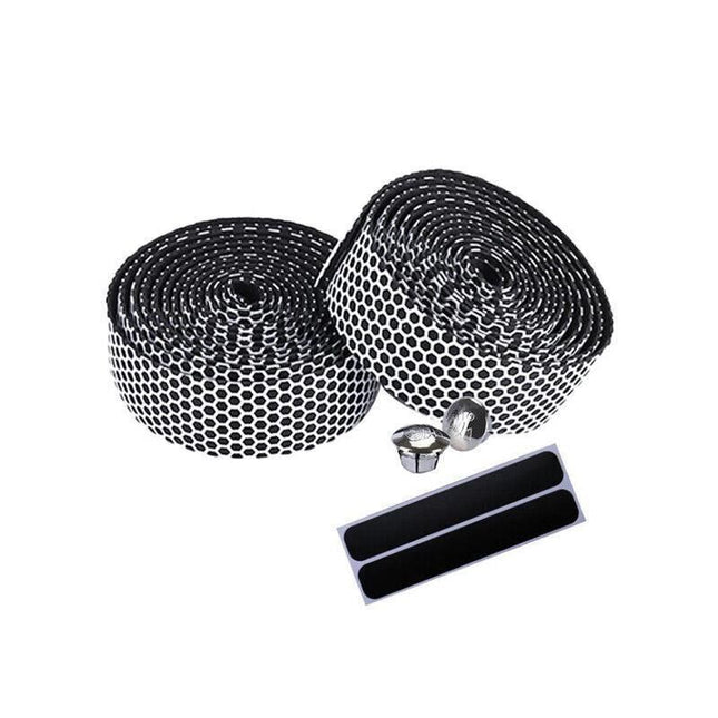 2X Thick Bicycle Handlebar Tape Bar Drop Wrap Mtb Road Bike Anti-Slip Punch - White