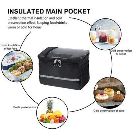 Waterproof Bicycle Handlebar Bag with Touchscreen Phone Pocket and Reflective Strip