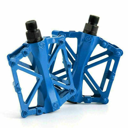 Bike Pedals Alloy Mountain Road MTB Colored Bicycle Nonslip Cycling Pedals 9/16" - Green