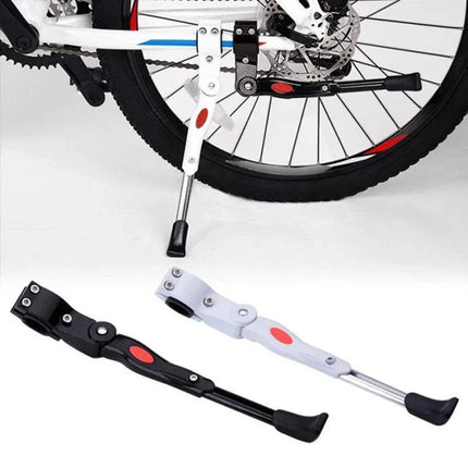 Rear Adjustable Kickstand for Mountain Bicycle Road Bike Parking Support Leg - Black