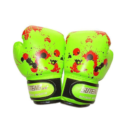 Boxing Sparring Training Gloves MMA Kickboxing Punching Gloves for Practice Sessions - Green