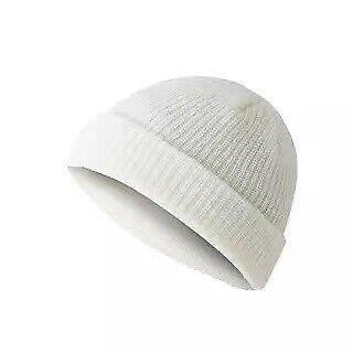 Men Women Mini Fisherman Beanie Winter Spring Hat Soft Knitted Docker Skull Cap - Rose Red