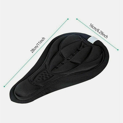 Thick Silicone Bike Seat Cover Comfort Gel Cycling Bicycle Saddle Cushion Pad - Set of 4 Colours