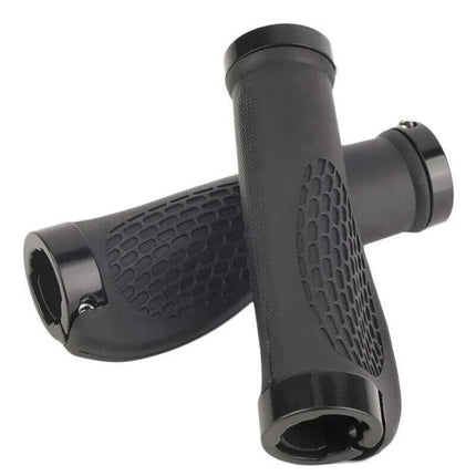 Ergonomic MTB Bike Handlebar Grips 2PCS Lock On Rubber Cycling Mountain Bicycle - Black