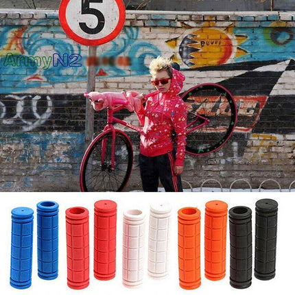 Rubber Grips For Bmx Mtb Cycle Road Mountain Bike Scooter Bicycle Handle Bar - Pink