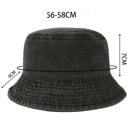 Unisex Men Women Washed Cotton Outdoor Camping Sports Bucket Hats Fisherman Hat - Khaki