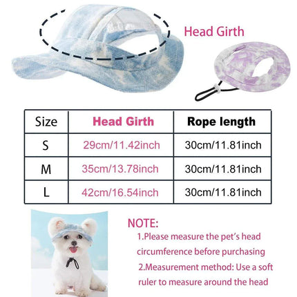 Adjustable Pet Hat with Cute Leaky Ears Sunscreen Fisherman Hat Four Seasons Use - Orange Red - S