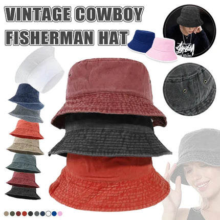 Unisex Men Women Washed Cotton Outdoor Camping Sports Bucket Hats Fisherman Hat - Pink