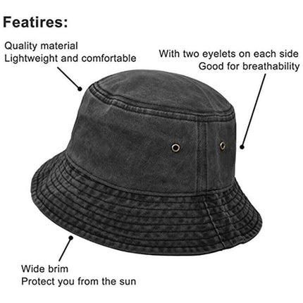 Unisex Men Women Washed Cotton Outdoor Camping Sports Bucket Hats Fisherman Hat - Pink