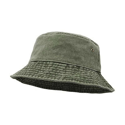 Unisex Men Women Washed Cotton Outdoor Camping Sports Bucket Hats Fisherman Hat - White