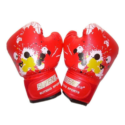 Boxing Sparring Training Gloves MMA Kickboxing Punching Gloves for Practice Sessions - Black[Flame Pattern]