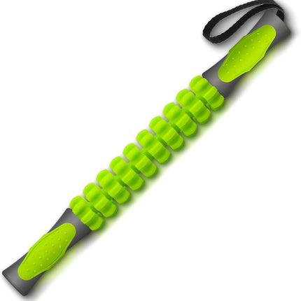 Muscle Roller Stick Full Body Fitness Massage Tool for Home and Gym Use - Green