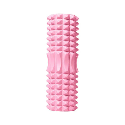 High Density EVA Foam Roller Yoga Massage Stick for Fitness - Crescent Style Pink-33cm