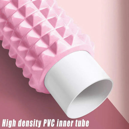 High Density EVA Foam Roller Yoga Massage Stick for Fitness - Crescent Style Pink-33cm