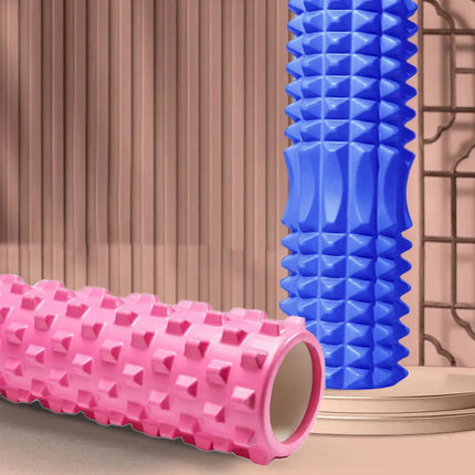 High Density EVA Foam Roller Yoga Massage Stick for Fitness - Crescent Style Pink-33cm