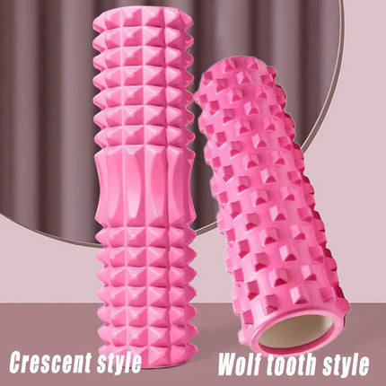 High Density EVA Foam Roller Yoga Massage Stick for Fitness - Crescent Style Purple-33cm