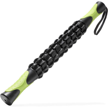 Muscle Roller Stick Full Body Fitness Massage Tool for Home and Gym Use - Yellow