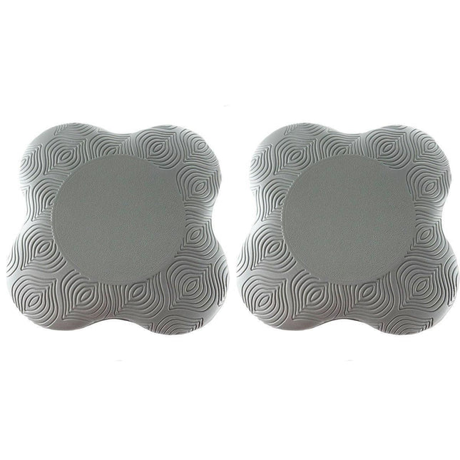2pcs Thick Yoga Kneeling Mat Knee Cushion for Elbow Support Gym Workout Pad - Grey