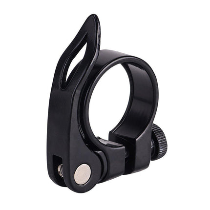 Quick Release Bicycle Seat Tube Clamp Multi Color Lever Lock Cycling Accessories - Silver-3-4