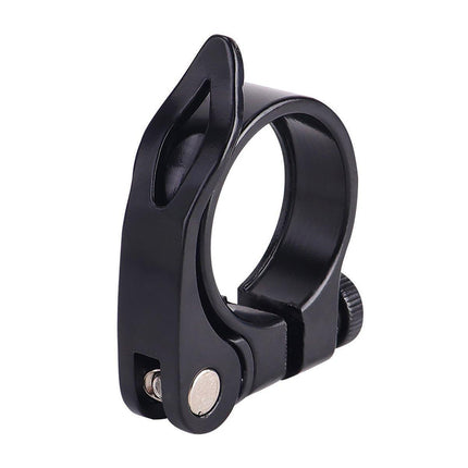 Quick Release Bicycle Seat Tube Clamp Multi Color Lever Lock Cycling Accessories - Silver-3-4