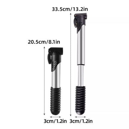 Aluminium Mini Bicycle Air Pump Bike Hand Ball Inflator Portable Cycling Tyre