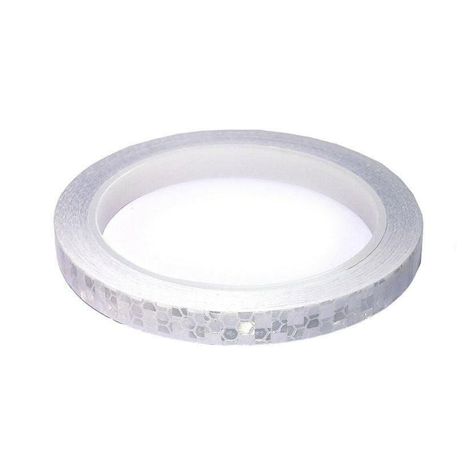 8m Reflective Tape for Bikes Cars Motorcycles Waterproof High Visibility Strip - White