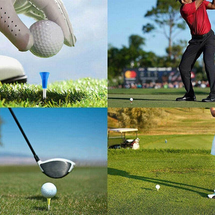 83mm Rubber Golf Tees 30PCS - Colourful Durable Plastic Tees with Soft Cushion Top