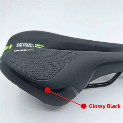 MTB Saddle Hollow Comfort Bicycle Seat Universal Cushion Soft Riding Saddle - Blue