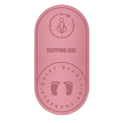 Jump Rope Mat Soundproof Shock Absorbing Mat for Indoor Fitness Yoga Floor Use - Pink
