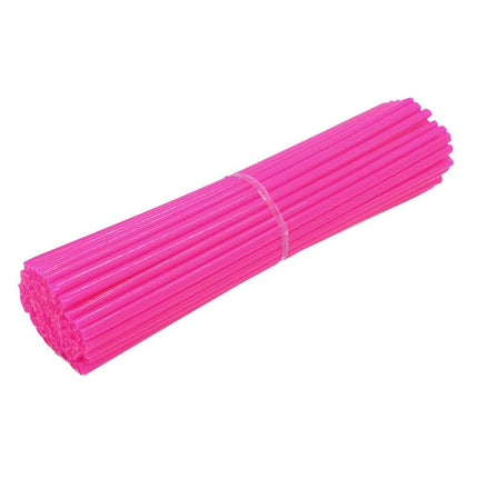 72PCS Wheel Spoke Wrap Sleeves Mountain Bike Bicycle Mtb Wraps Skins Covers - Purple