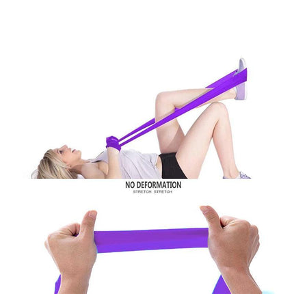 1.5m Elastic Yoga Stretch Resistance Bands Exercise Fitness Band Theraband - Blue