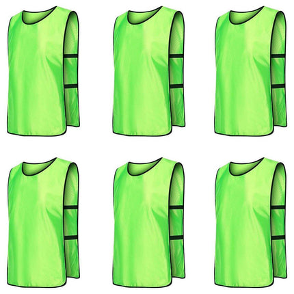 6X Sports Training Bibs Soccer Vests Group Team Bibs Basketball Cricket Football - Dark Blue-M