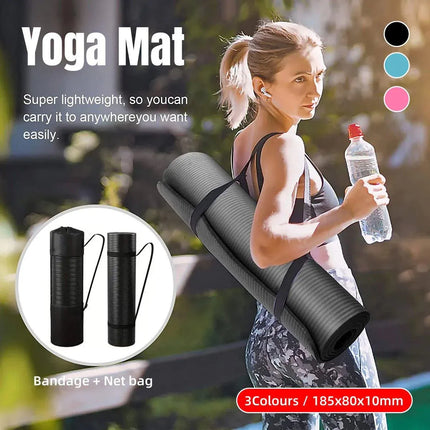 Yoga Mat Dance Mat Sports and Fitness Jump Rope Mat for Men and Women Exercise - Blue
