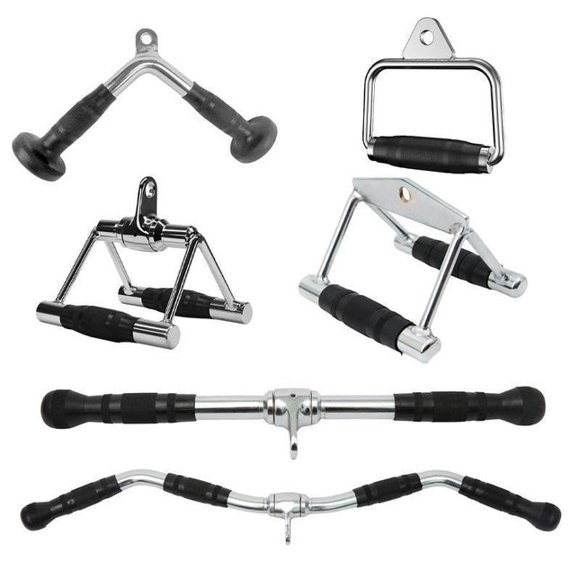 Cable Pulley Attachment Tricep Rope V Grip LAT Pull Down Gym Accessory - Close Grip Triangle