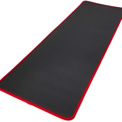 Adidas Training 10mm Exercise Floor Mat Gym Thick Yoga Fitness Judo Pilates - Black/Red
