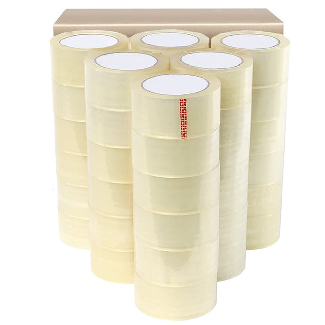 36x 100m Rolls Silent Clear Heavy Duty Packing Packaging Low Noise Tape (48mm Width) Bulk