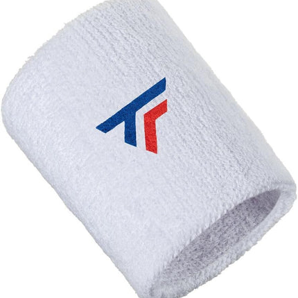 Tecnifibre Tennis XL Wristband Wrist Bands Sweatband Sport Squash Cotton - White