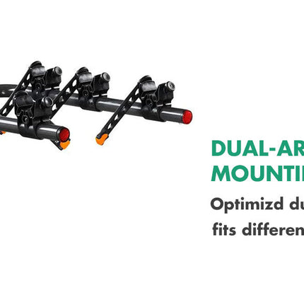 3 Bike Rack Bicycle Car Rear Carrier 2" Steel Foldable Steel Hitch Mount Towbar