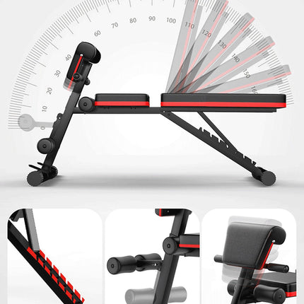 Adjustable FID Ab Abdominal Weight Press Bench Fitness Incline Sit up Gym Flat