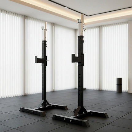 Squat Rack Stand Pair Bench Press Weight Lifting Barbell
