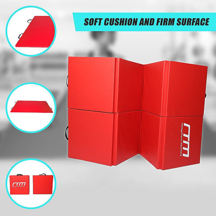 Folding Red Exercise Mat – Gymnastics, Martial Arts, Yoga, Karate & Judo Training