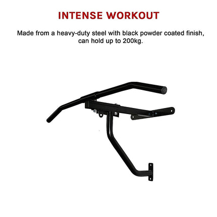 Wall Chin Up & Pull Up Bar with Punching Bag and Speedball Station Combo
