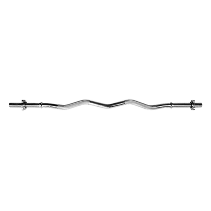 Heavy Duty EZ Curl Barbell – Weightlifting Bar with Spinlock Collars for Gym Training