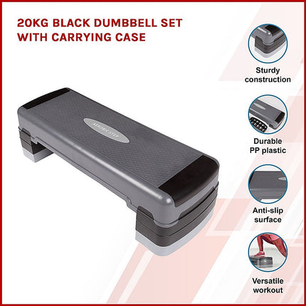Adjustable Aerobic Step Platform – Gym Fitness Exercise Stepper for Home Workouts